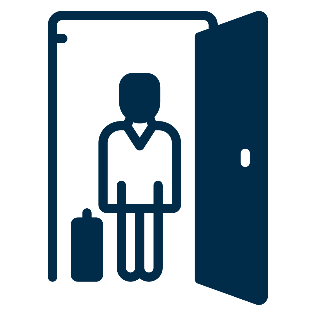 guest coming in door