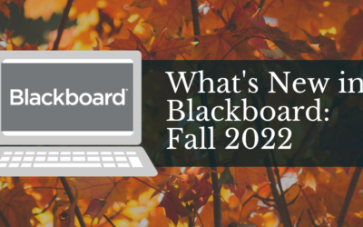 What’s New In Blackboard This Fall 