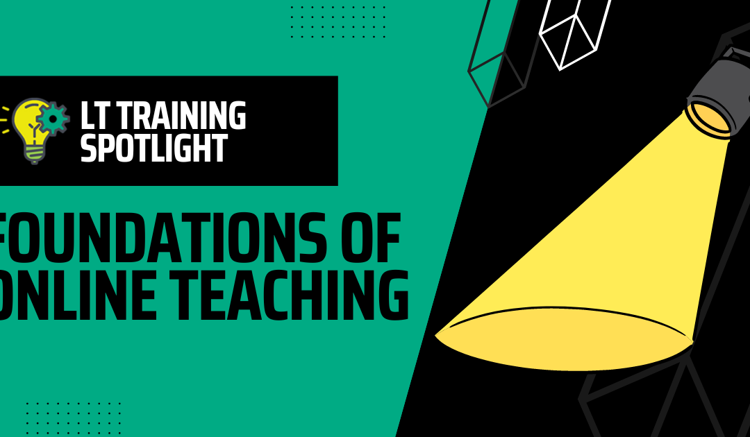LT Training Spotlight: Foundations of Online Teaching