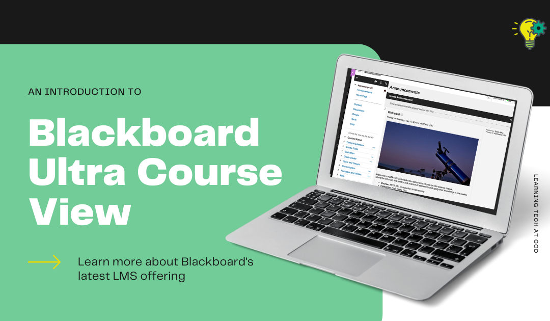Blackboard Ultra Course View: An Introduction