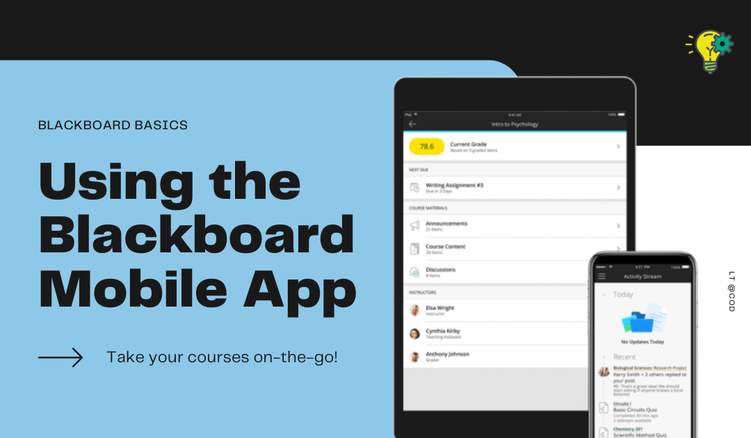 Blackboard Basics: Using the Blackboard Mobile App