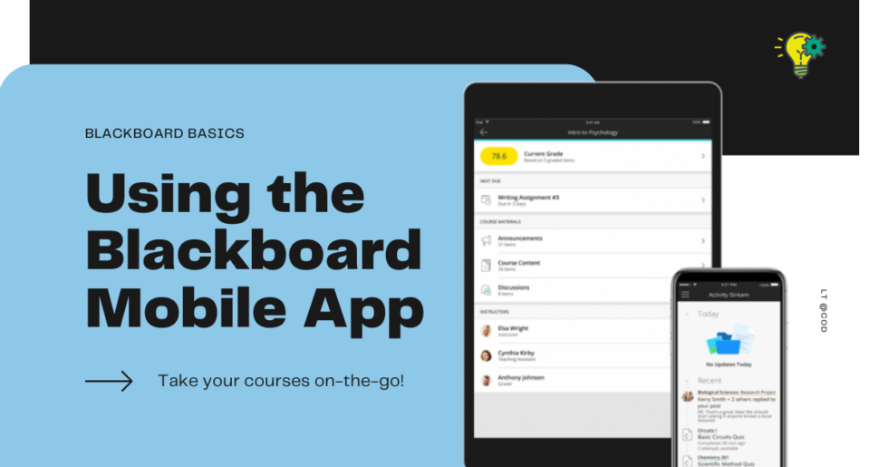 Blackboard Basics Using the Blackboard Mobile App Learning