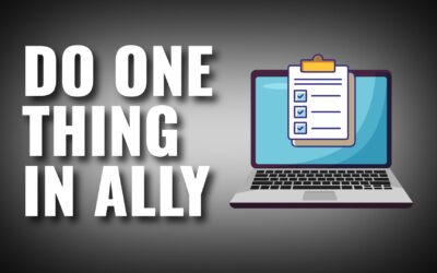 Do One Thing in Ally: Fix Your Medium Scoring Content